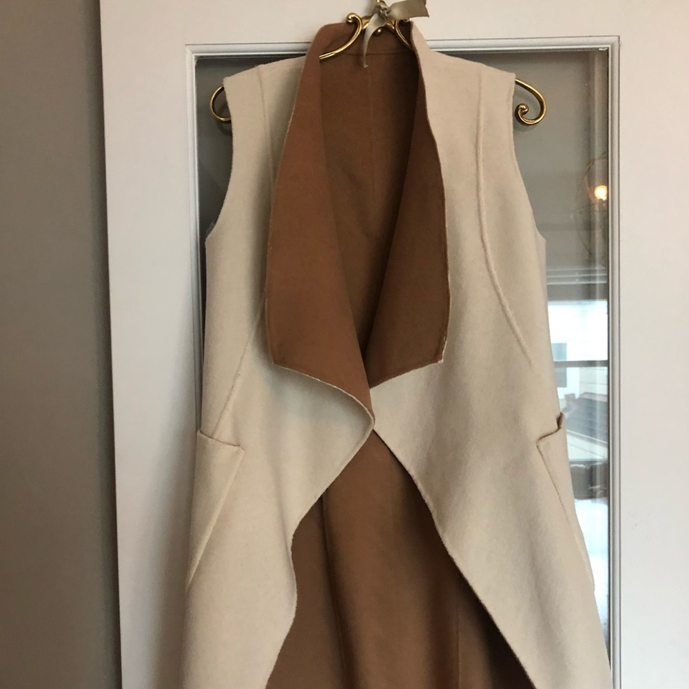 BCBG longline vest duster coat